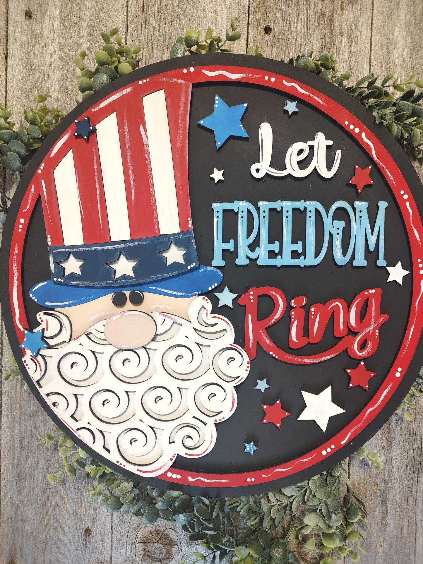Let Freedom Ring 4th of July/Summer Uncle Sam Door Hanger
