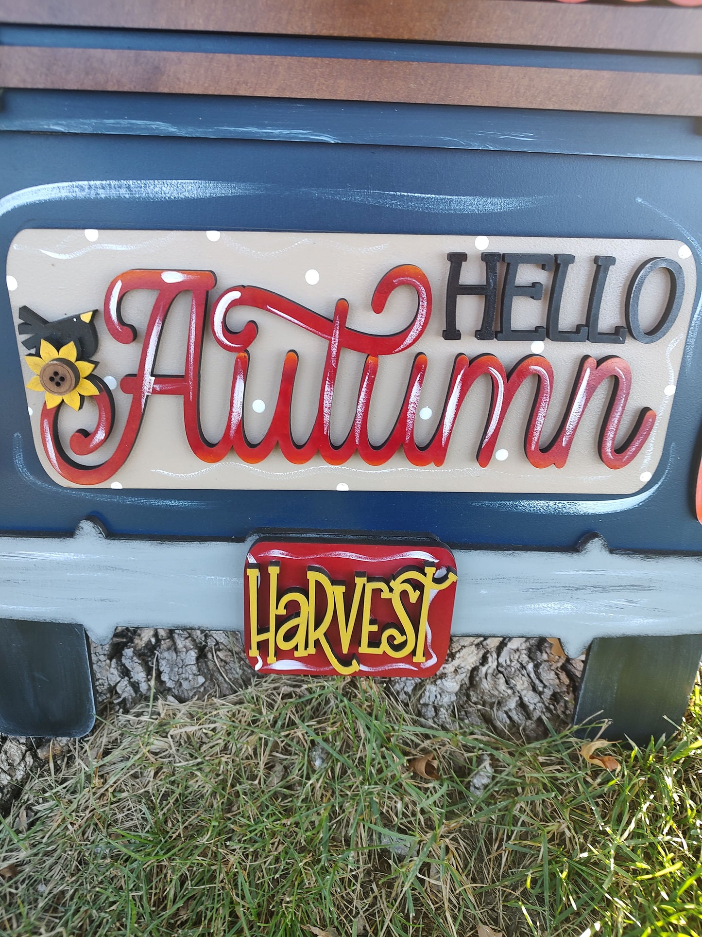 SMALL Fall Scarecrow Truck Insert - Fits SMALL Famous Truck, Gnome, and House | Fall Decor