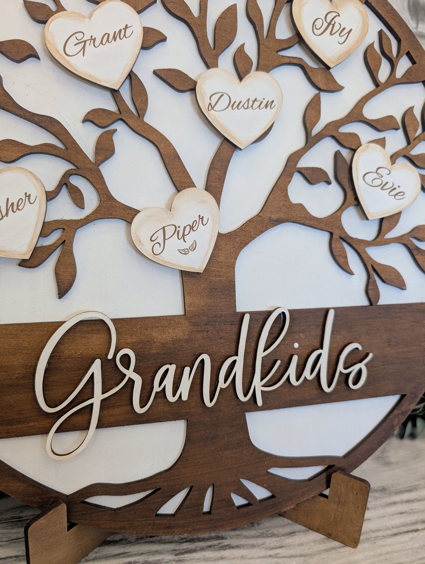 Personalized Family Tree- Grandkids or whole family l Everyday Decor