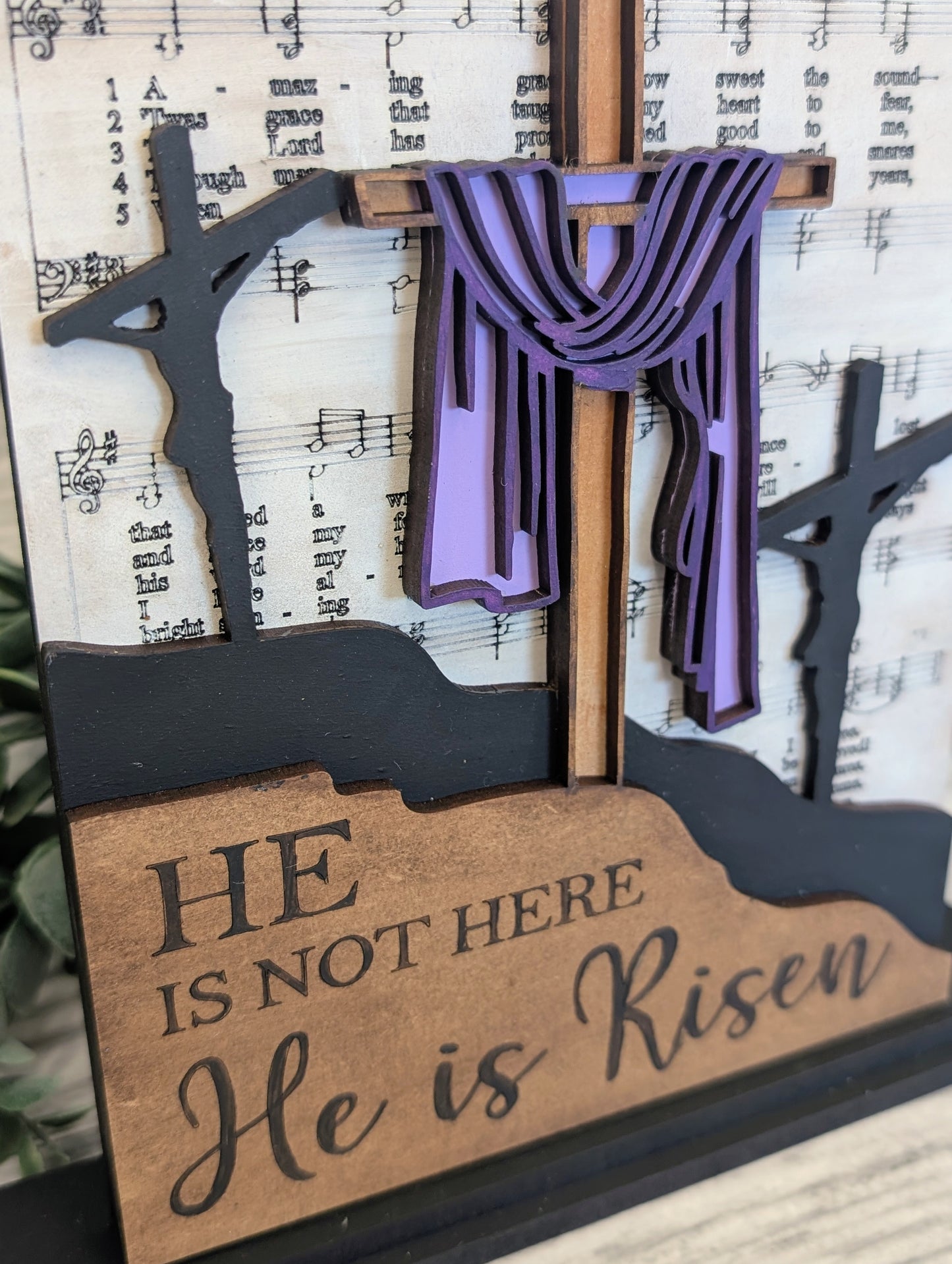 Amazing Grace Religious Shelf Decor l Seasonal Easter Spring Decor