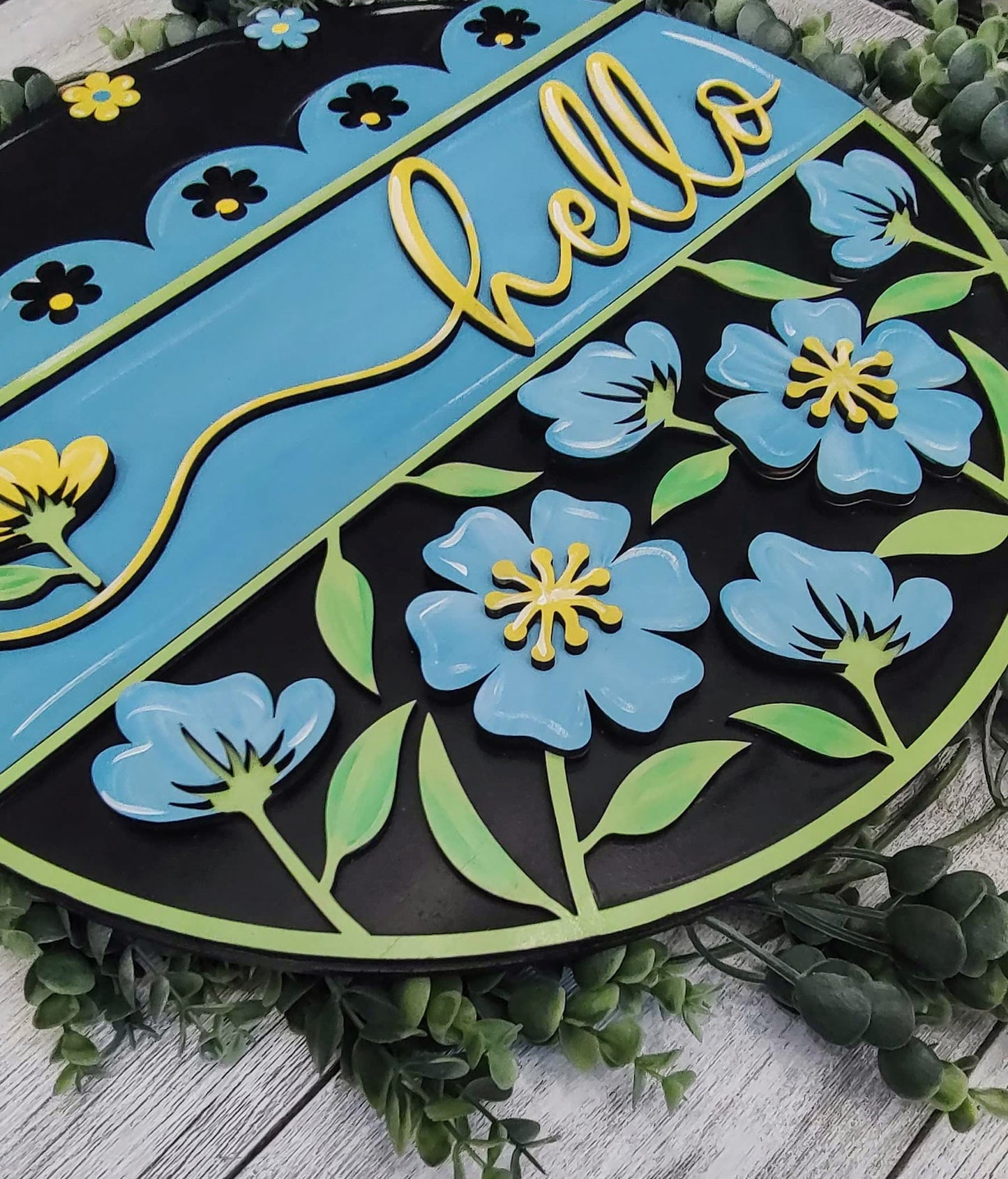 Genevieve Spring Floral Door Hanger