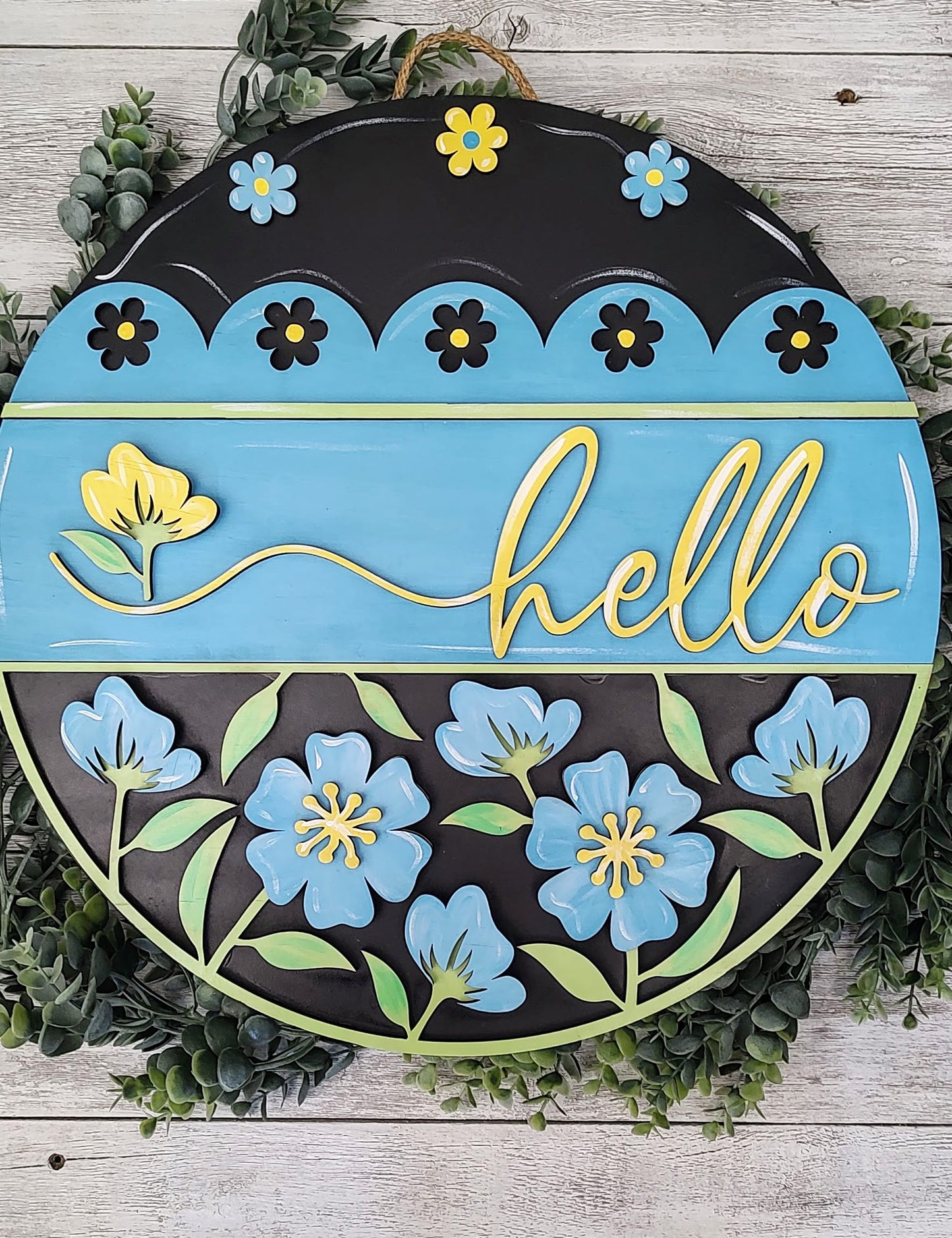 Genevieve Spring Floral Door Hanger