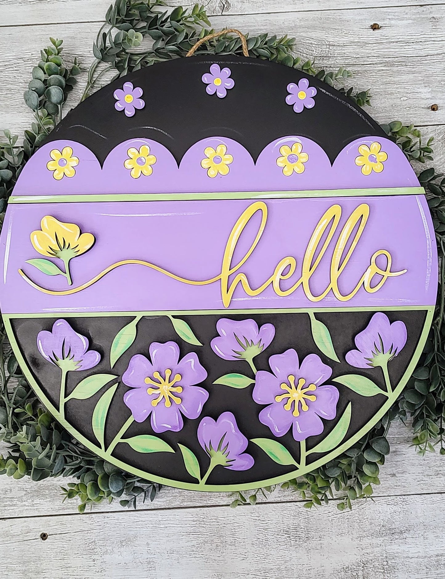 Genevieve Spring Floral Door Hanger