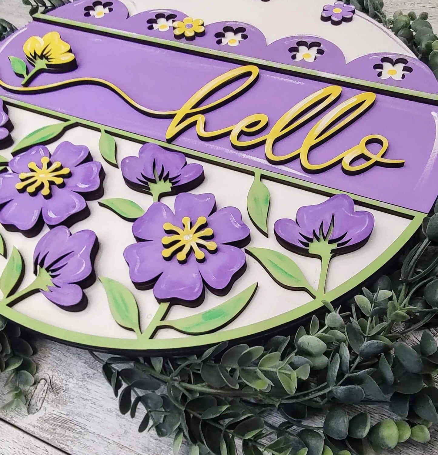 Genevieve Spring Floral Door Hanger