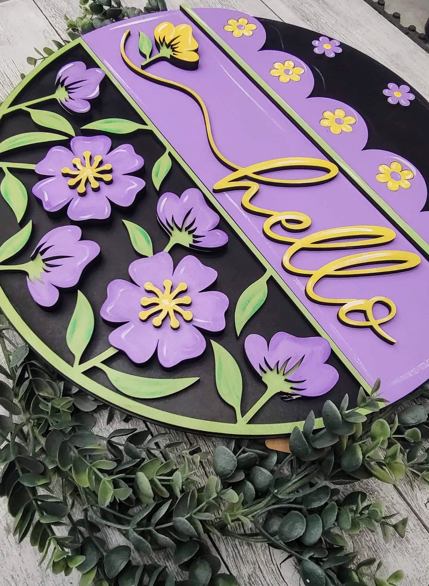 Genevieve Spring Floral Door Hanger