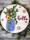 Spring Floral Mason Jar Door Hanger