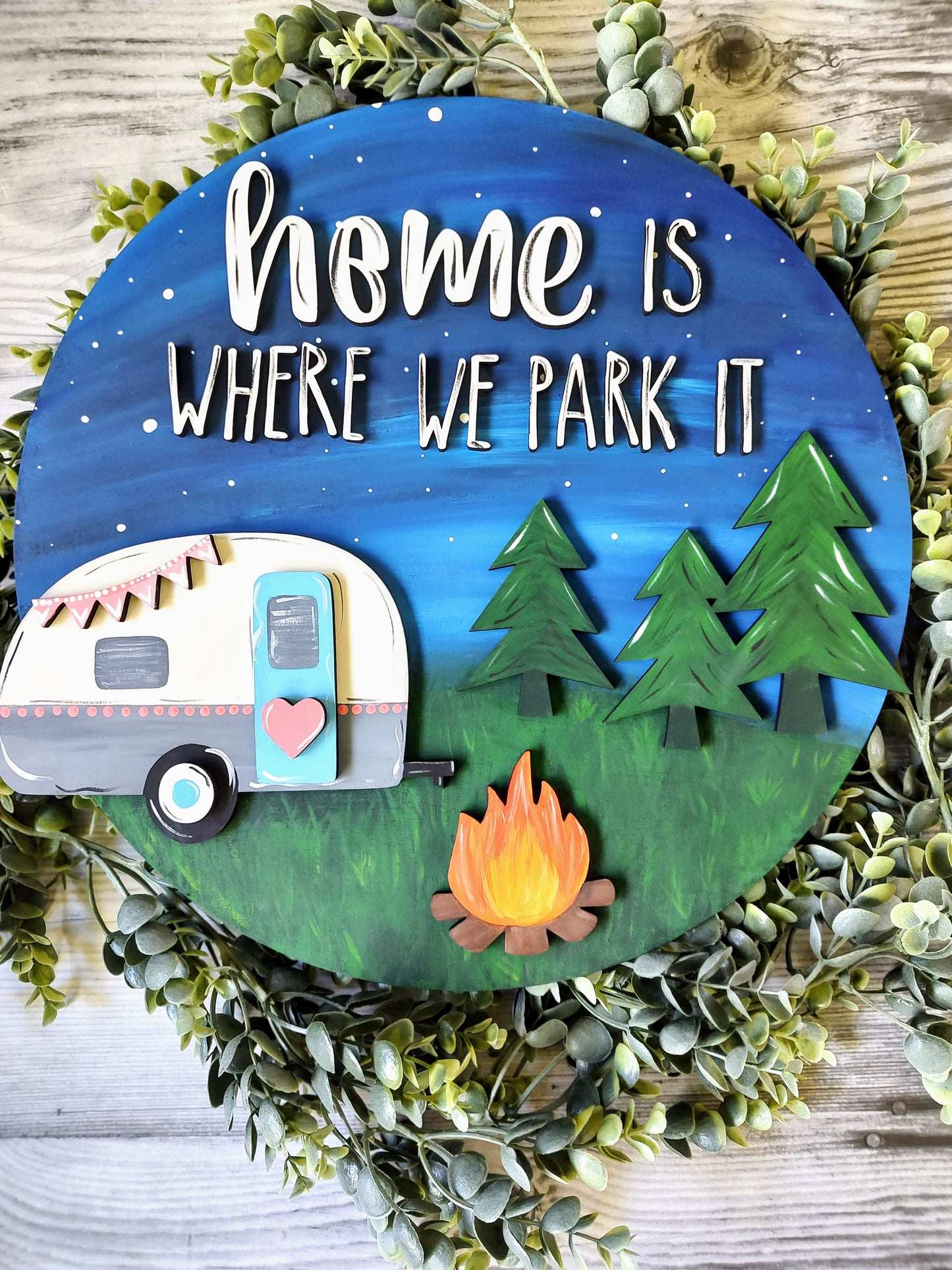 Home is Where We park it Camper Door/Wall Hanger