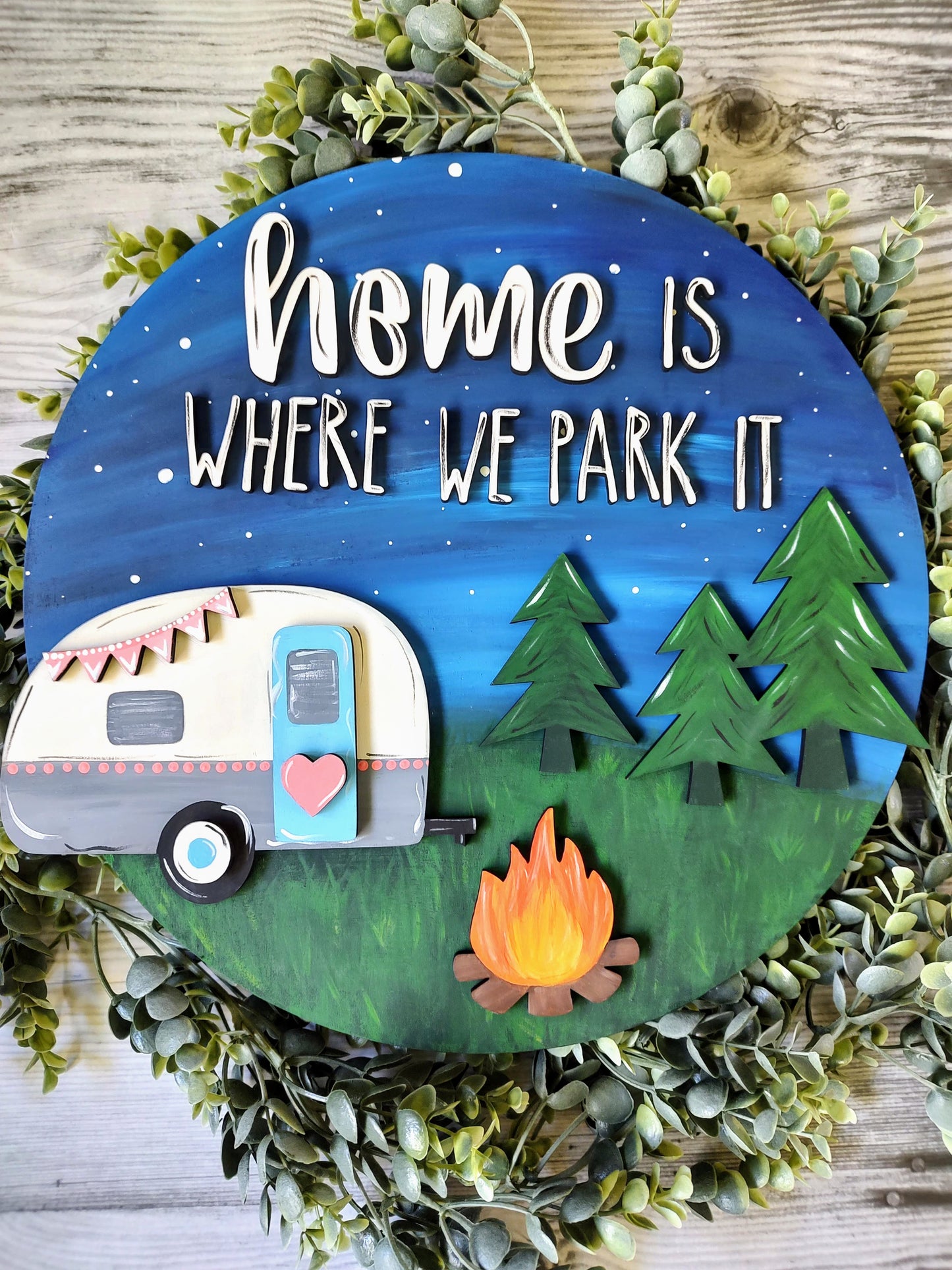 Home is Where We park it Camper Door/Wall Hanger