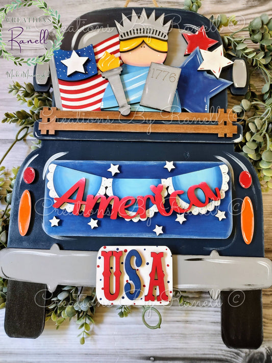 July 4th Insert for Interchangeable Truck and Cutting Board