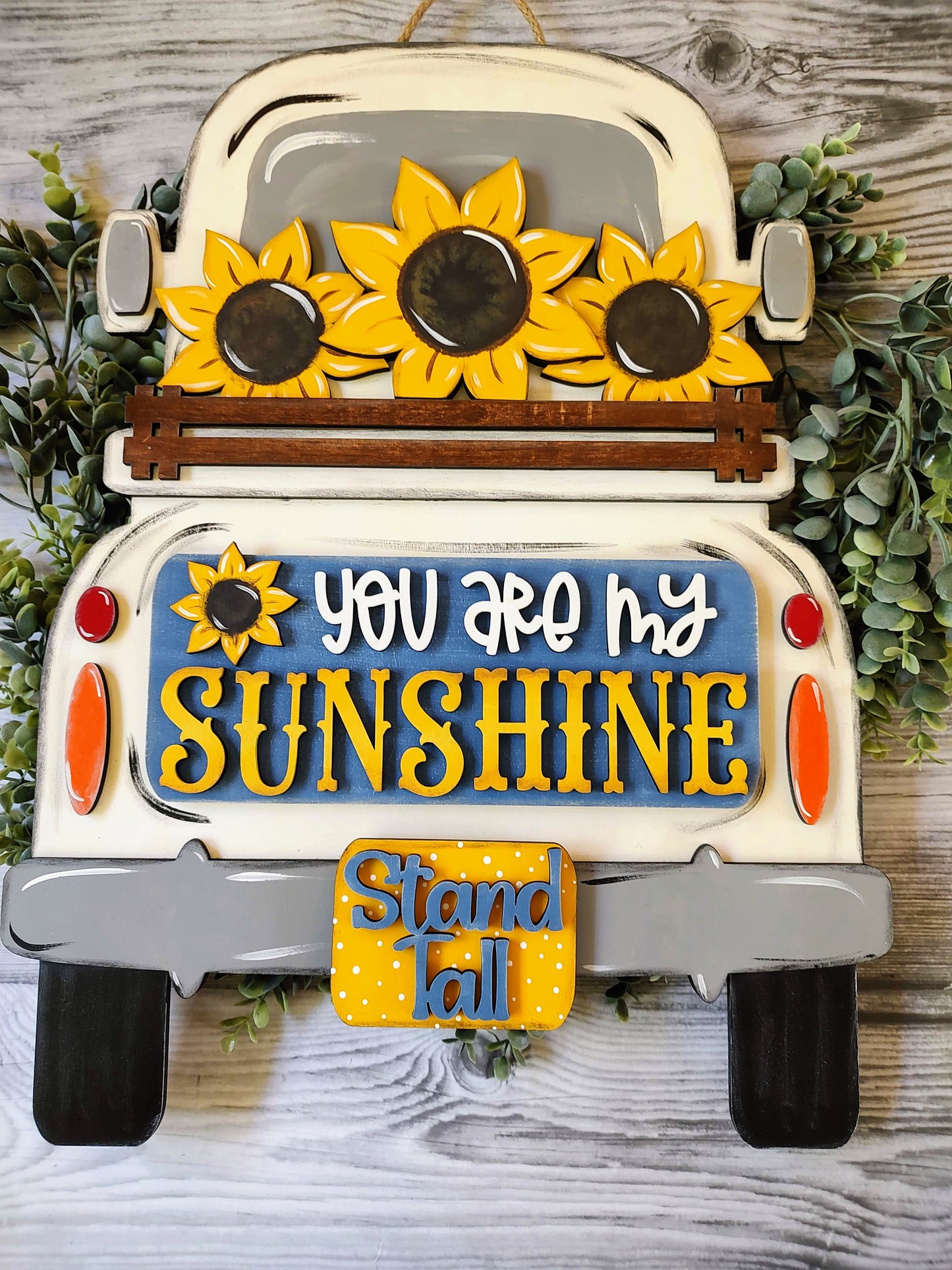 Sunflower Insert for Interchangeable Truck and Cutting Board