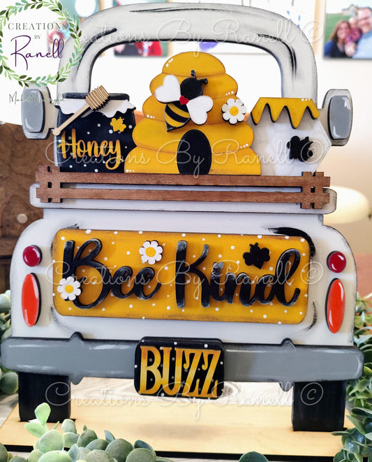 SMALL Bee Kind Truck Insert