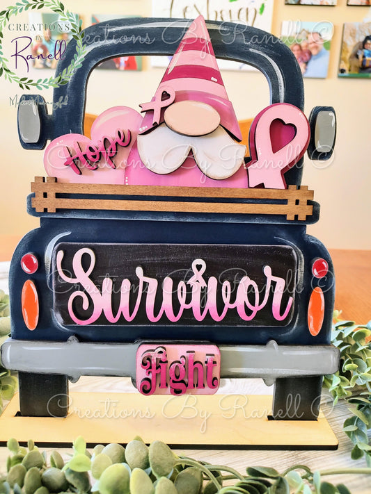 Breast Cancer Survivor Insert for Interchangeable Truck and Cutting Board