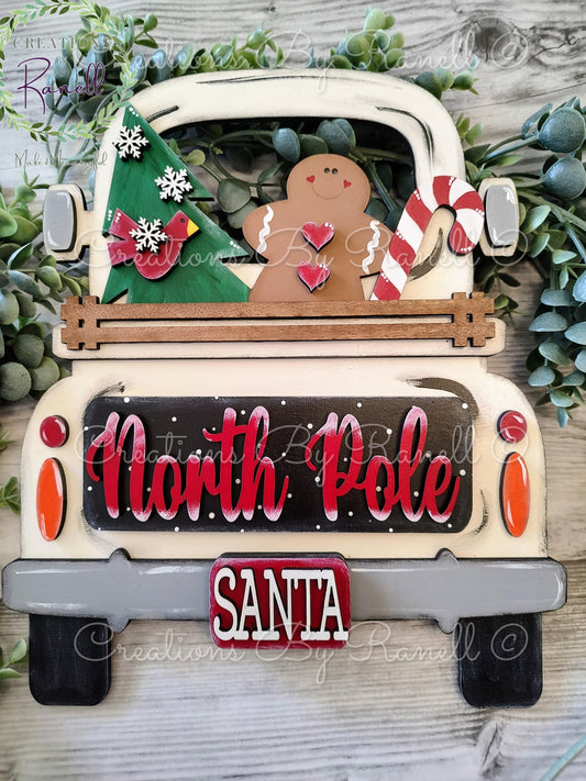 Christmas North Pole Insert for Interchangeable Truck and Cutting Board