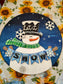 3D Let it Snow Snowman Door Hanger