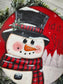 Let It Snow Cute Winter or Christmas Snowman Door Hanger