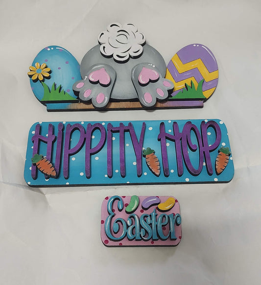 Easter Bunny Butt Interchangeable Truck and Cutting Board Insert