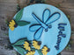 Vibrant, 3D Dragonfly Door Hanger. Perfect for spring and summer!