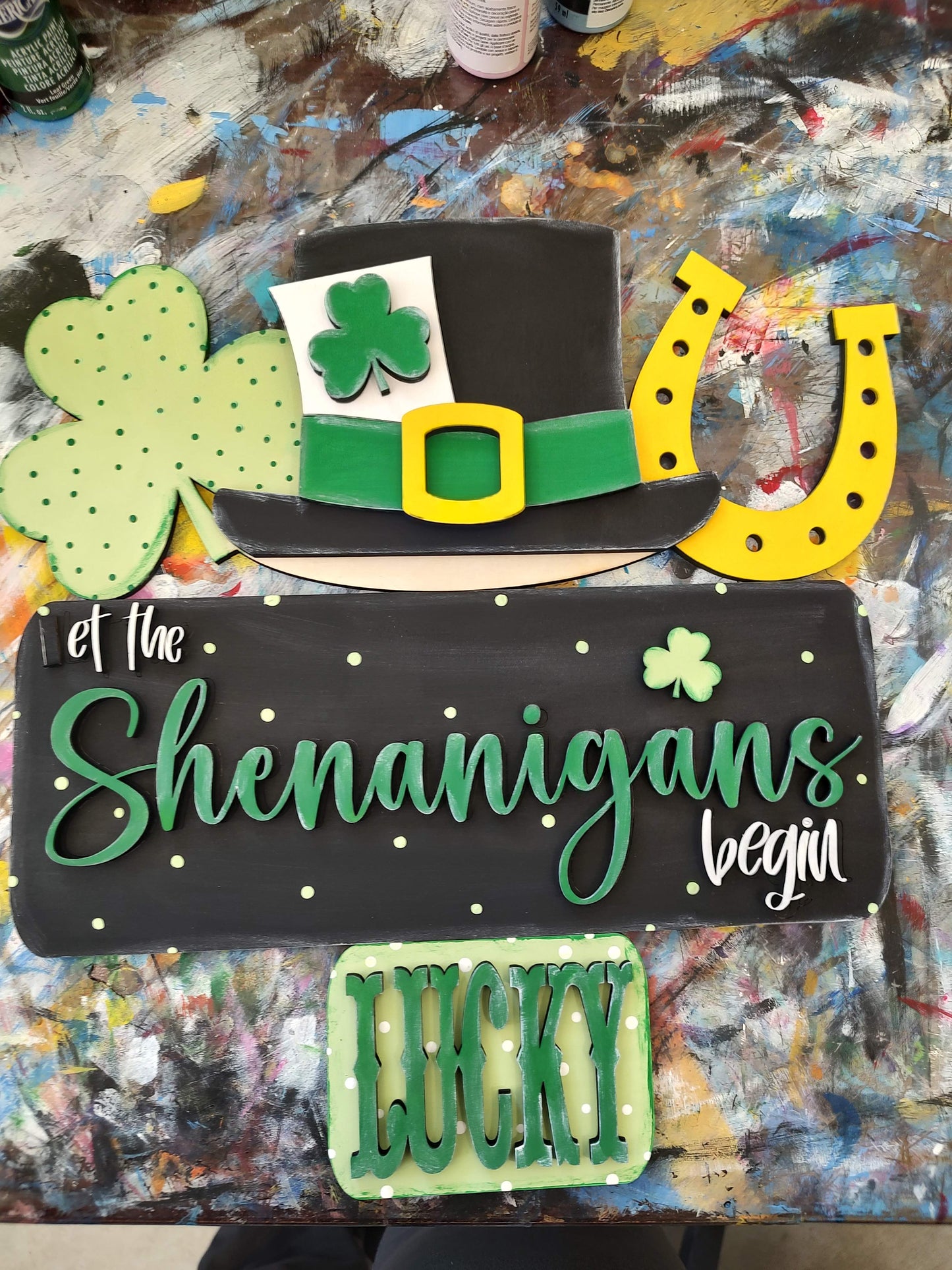 St. Patty's Day Insert for Interchangeable Truck and Cutting Board