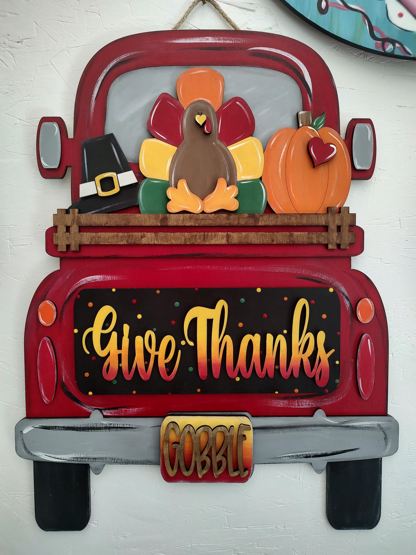 Thanksgiving Insert for Interhangeable Truck and Cutting Board