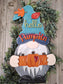 Hello Pumpkin Fall Gnome Door Hanger, Porch Decor, or Shelf Decor