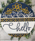 Geometric Hello Year-Round Door Hanger