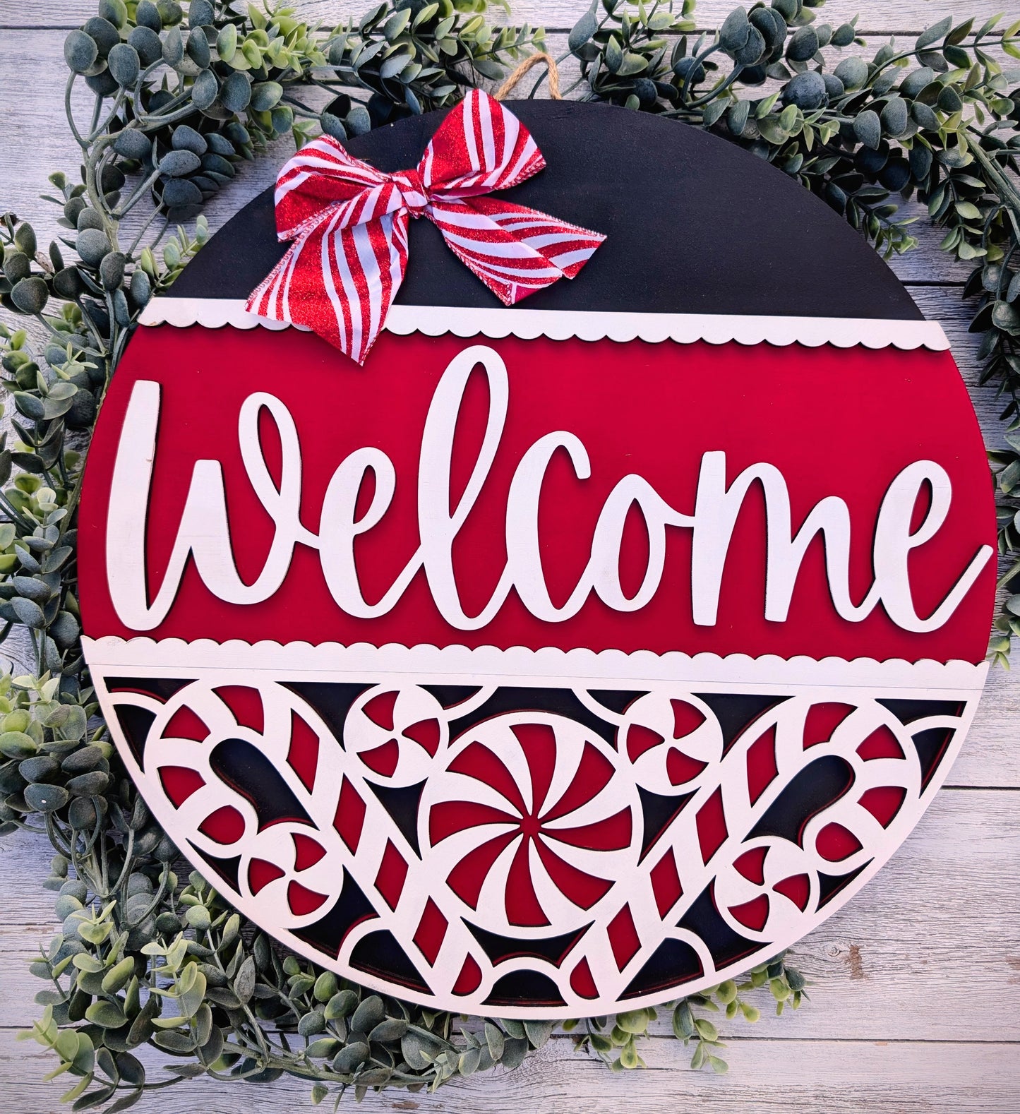 Candy Cane Door Hanger