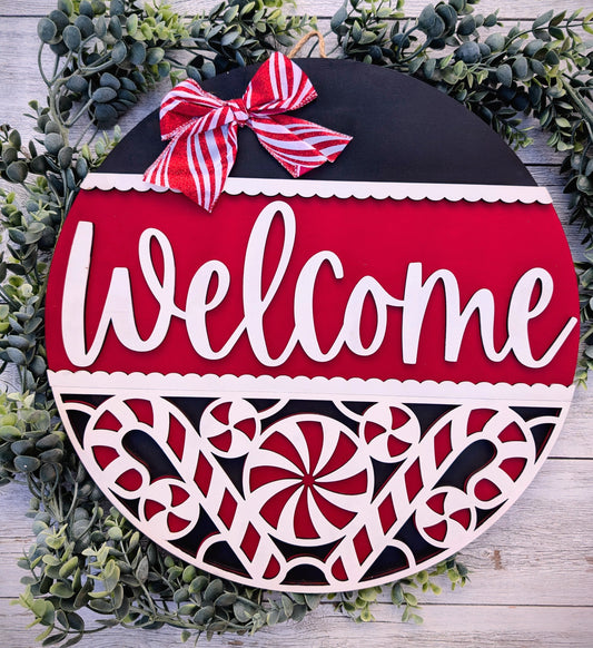 Candy Cane Door Hanger