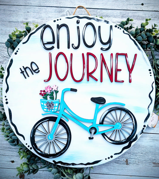 Enjoy the Journey Bike Spring/Summer Door Hanger