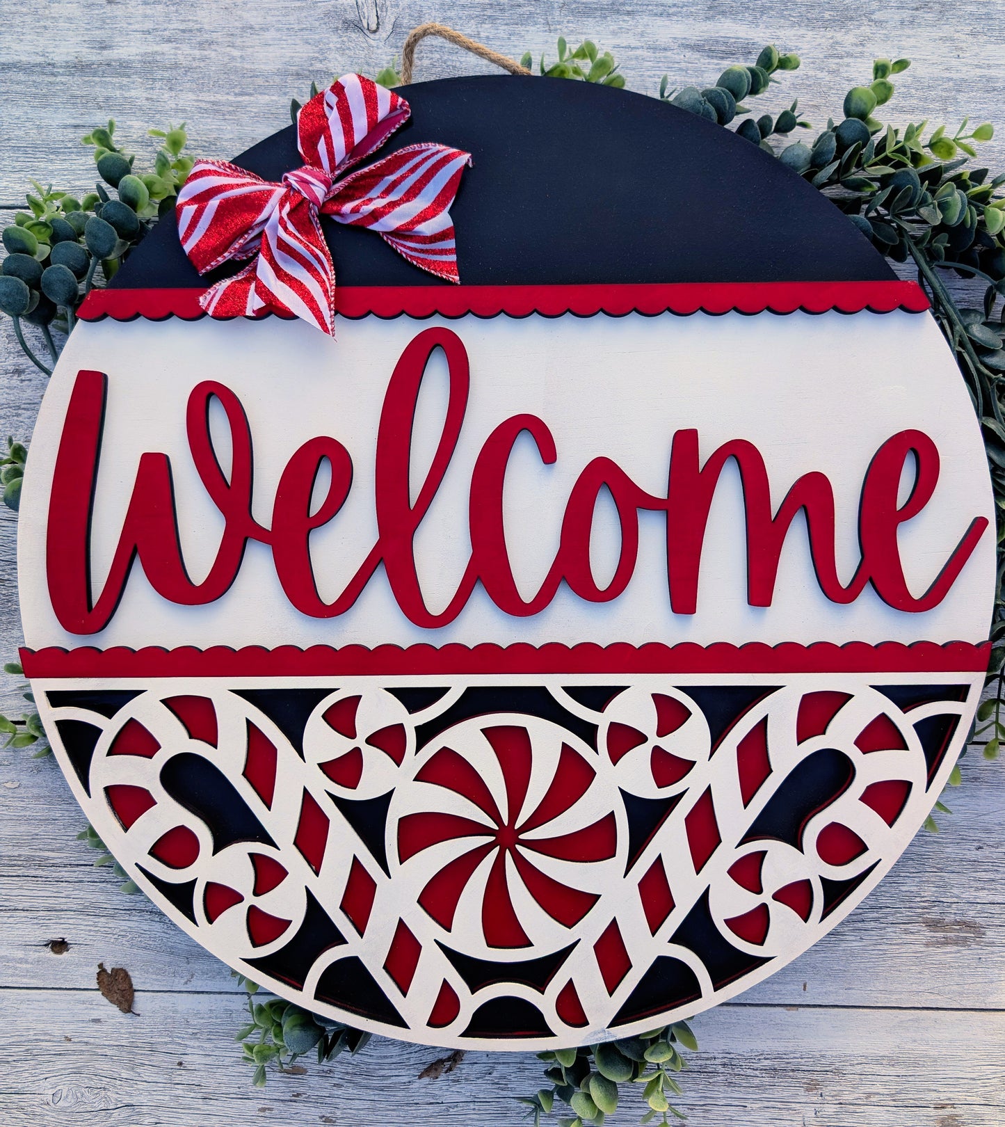 Candy Cane Door Hanger