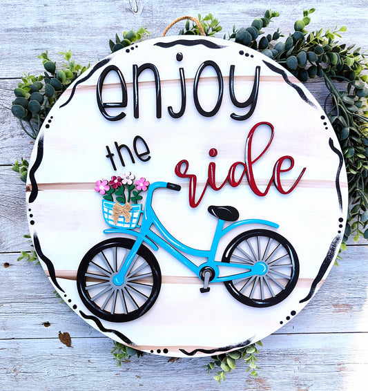Enjoy the Journey Bike Spring/Summer Door Hanger