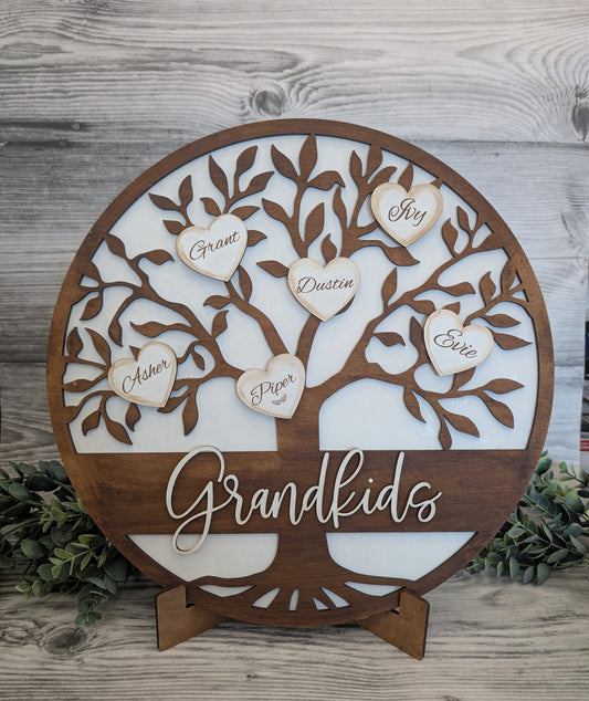 Personalized Family Tree- Grandkids or whole family l Everyday Decor