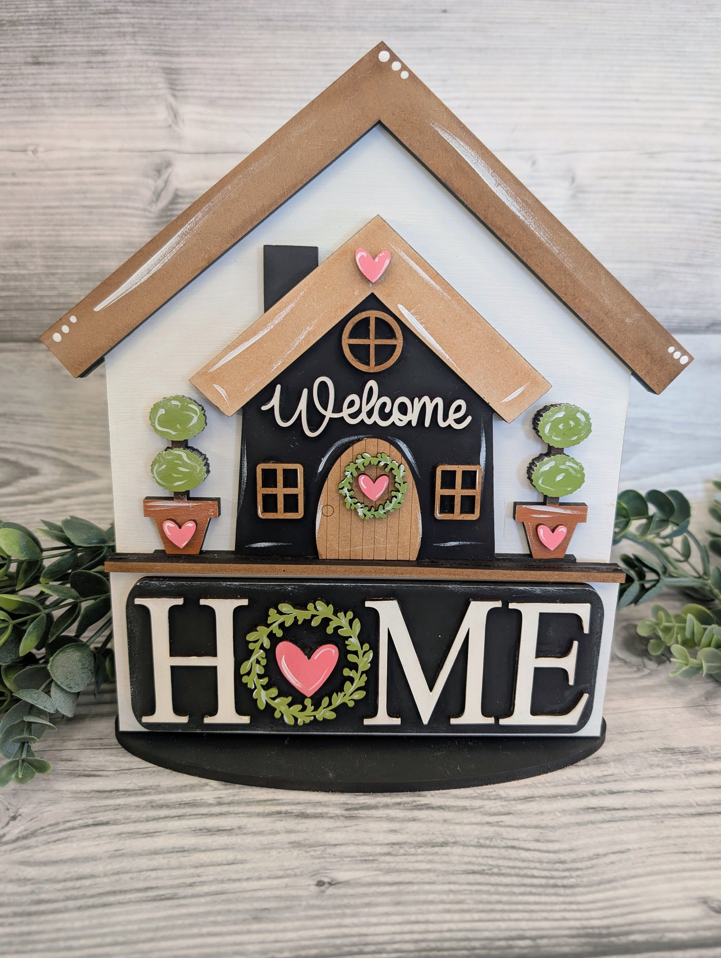 Large Everyday Home Laser Cut Wood Truck Insert – Standing on Table - Interchangeable Home Decor – Creations by Ranell