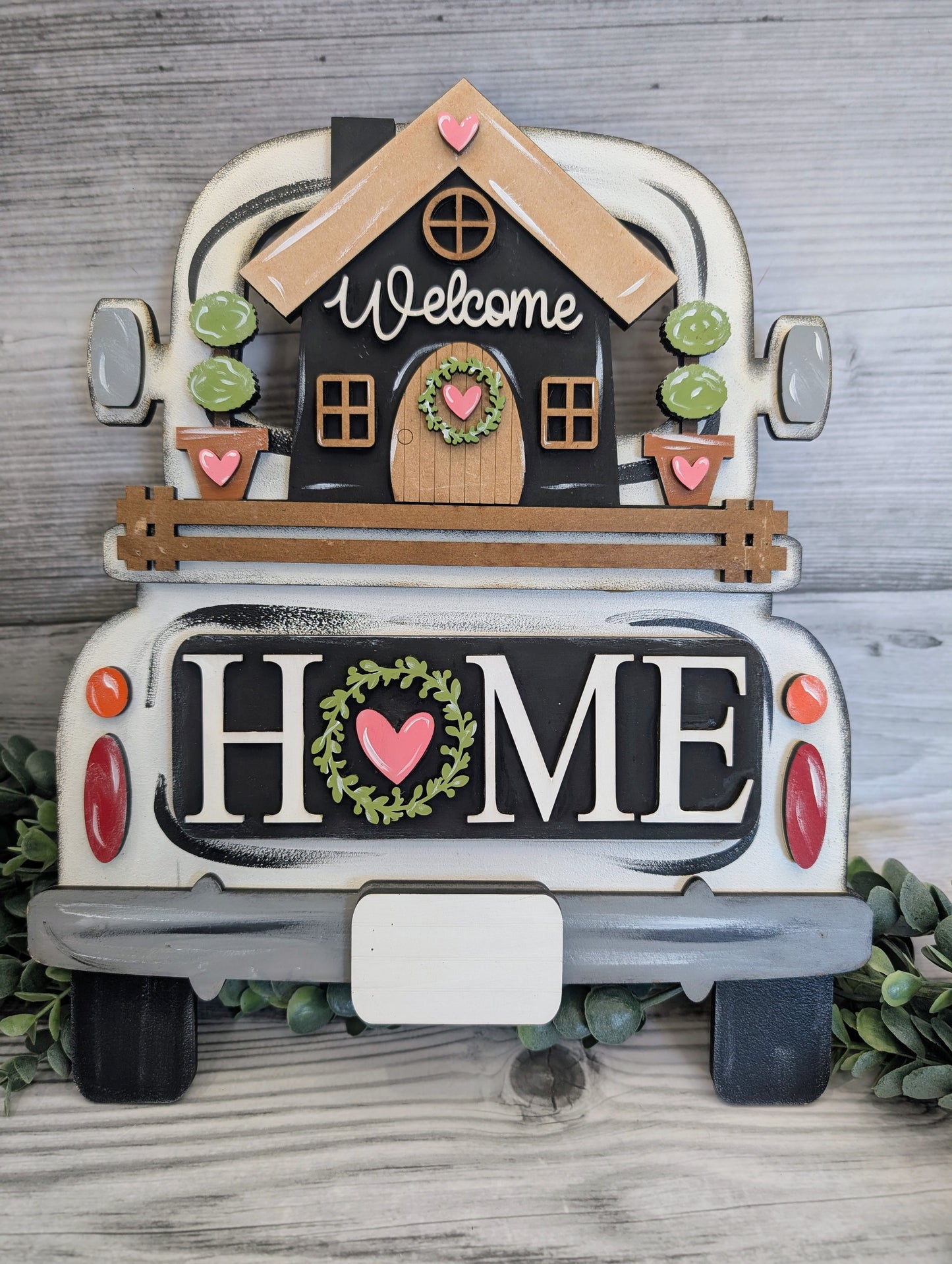 Large Everyday Home Laser Cut Wood Truck Insert – Interchangeable Home Decor – Creations by Ranell