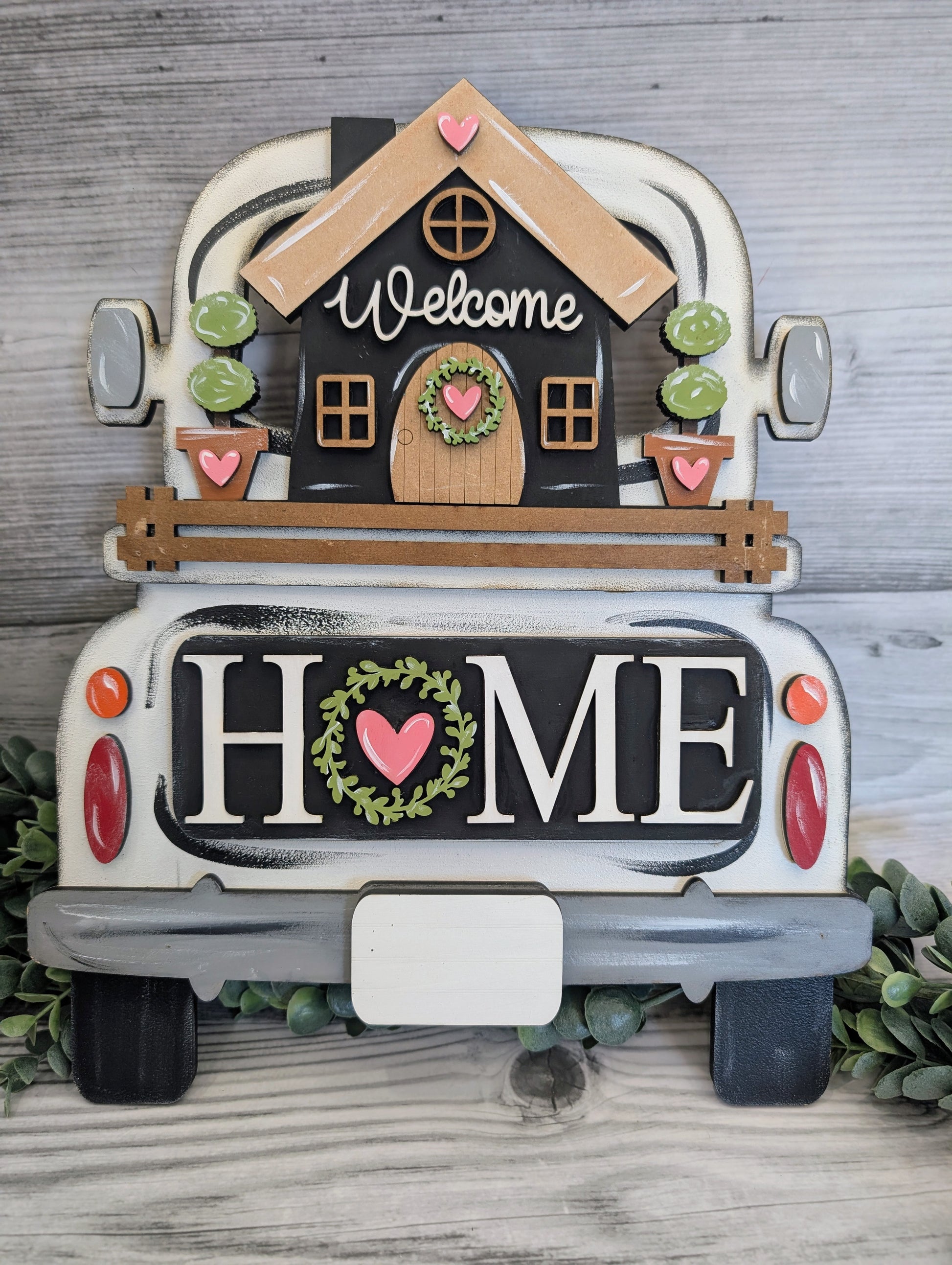 Large Everyday Home Laser Cut Wood Truck Insert – Interchangeable Home Decor – Creations by Ranell
