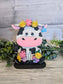 Floral Cow Shelf Decor l Seasonal Spring Decor