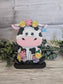 Floral Cow Shelf Decor l Seasonal Spring Decor