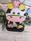 Floral Cow Shelf Decor l Seasonal Spring Decor