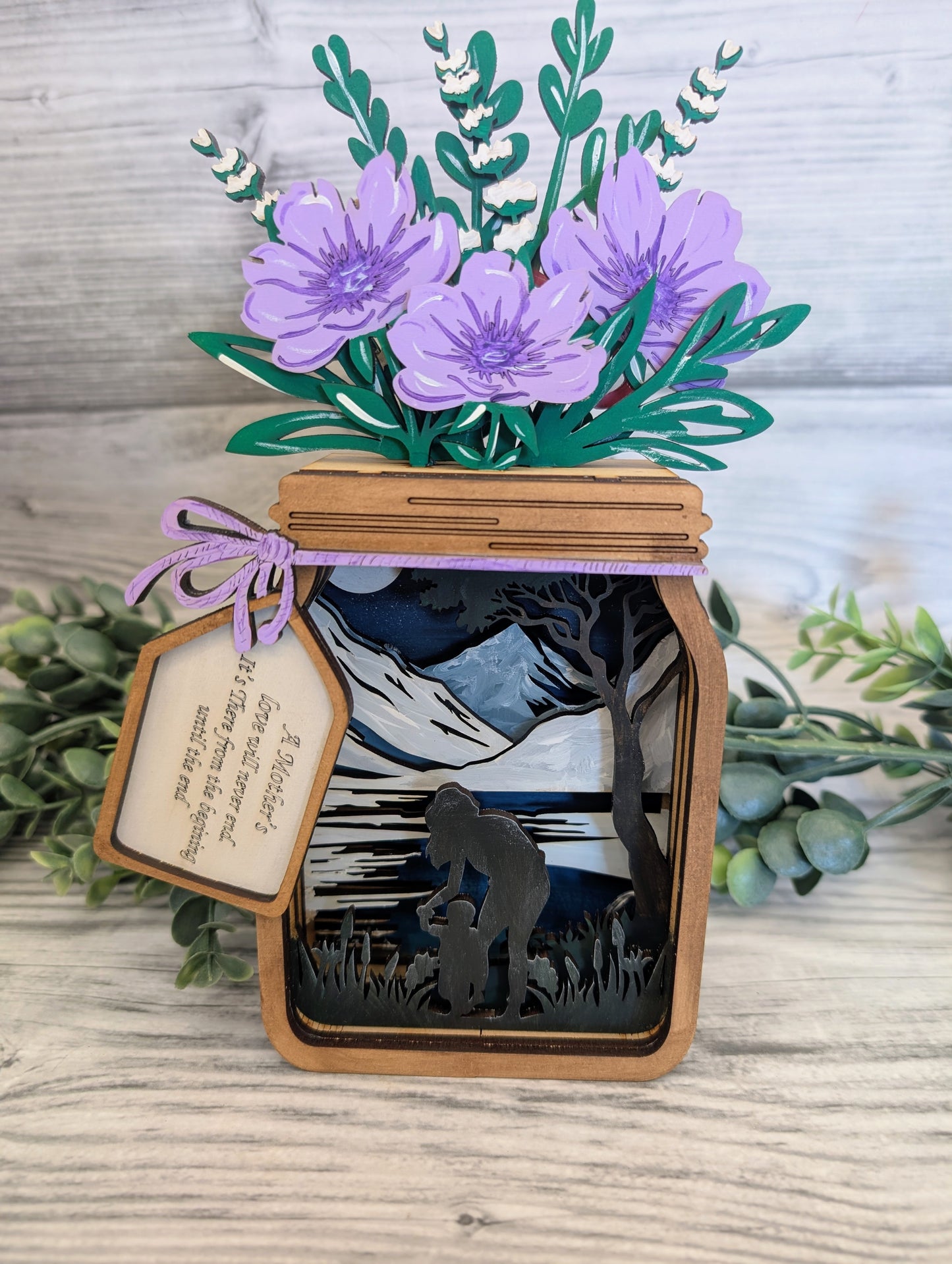 Mother's Light Up Floral Shelf Decor l Everyday Decor