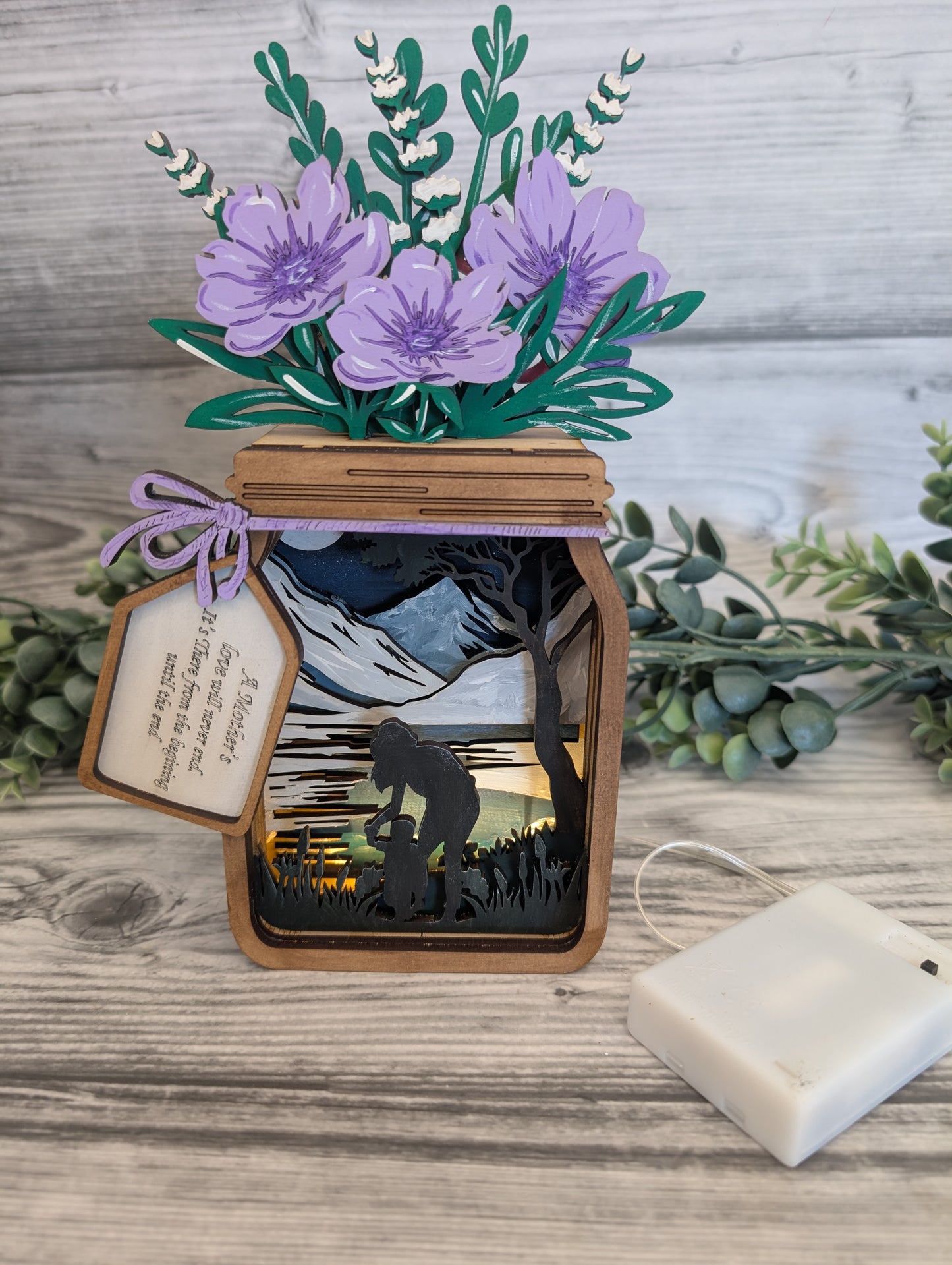 Mother's Light Up Floral Shelf Decor l Everyday Decor