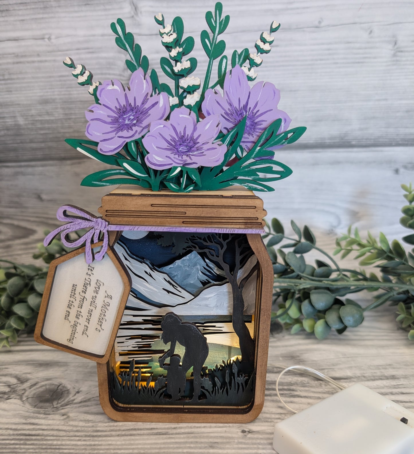 Mother's Light Up Floral Shelf Decor l Everyday Decor