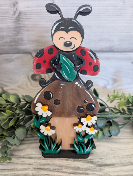 Ladybug Shelf Decor l Seasonal Spring and Summer Decor