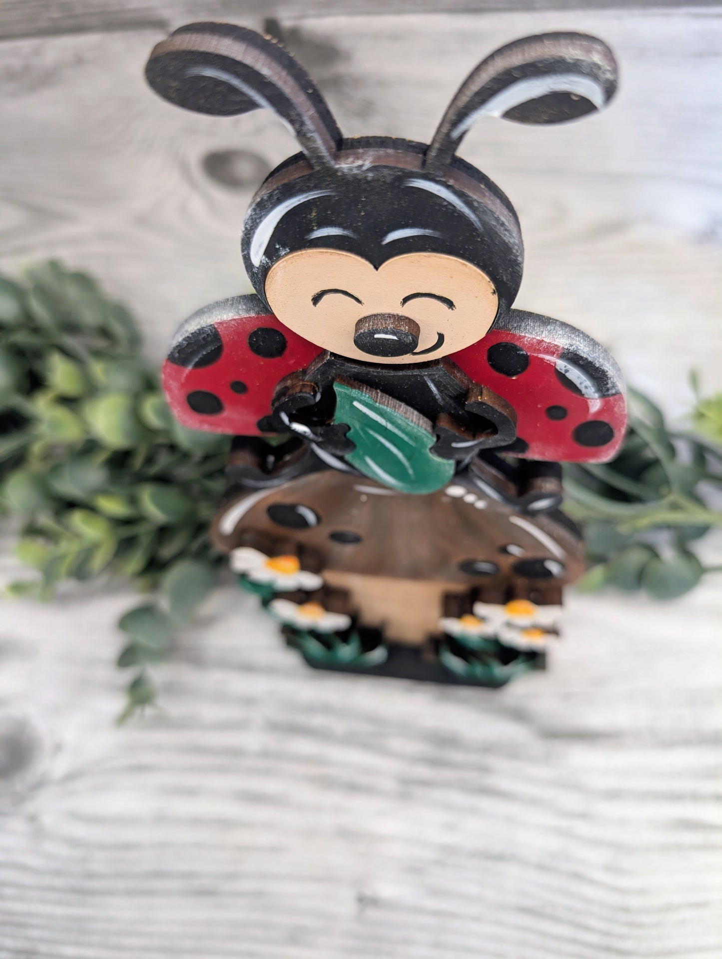 Ladybug Shelf Decor l Seasonal Spring and Summer Decor