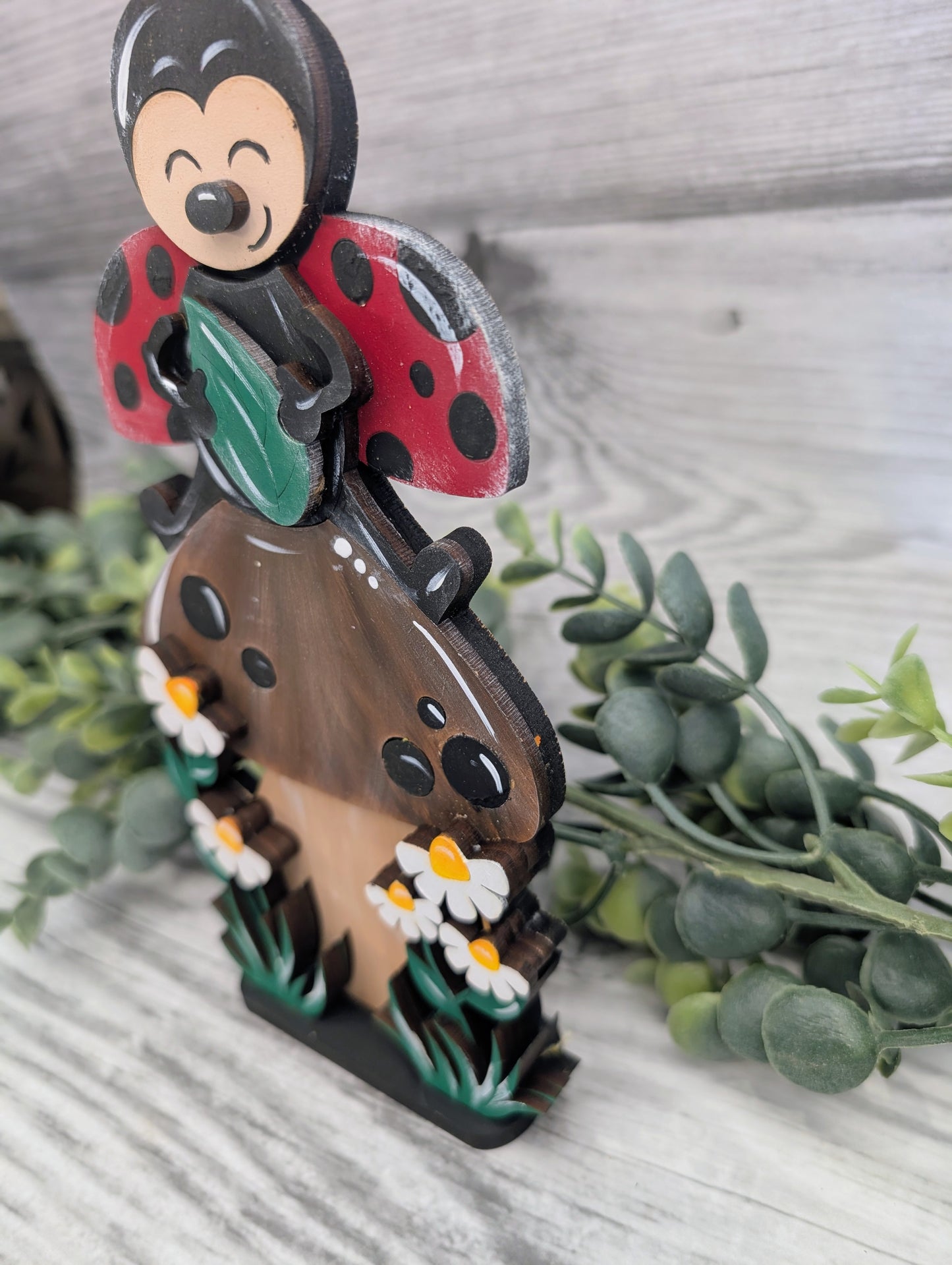 Ladybug Shelf Decor l Seasonal Spring and Summer Decor