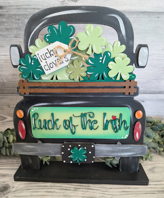SMALL St. Patty's Shamrock Truck Insert – Fits SMALL Famous Truck, Gnome, and House | St. Patrick’s Day Decor