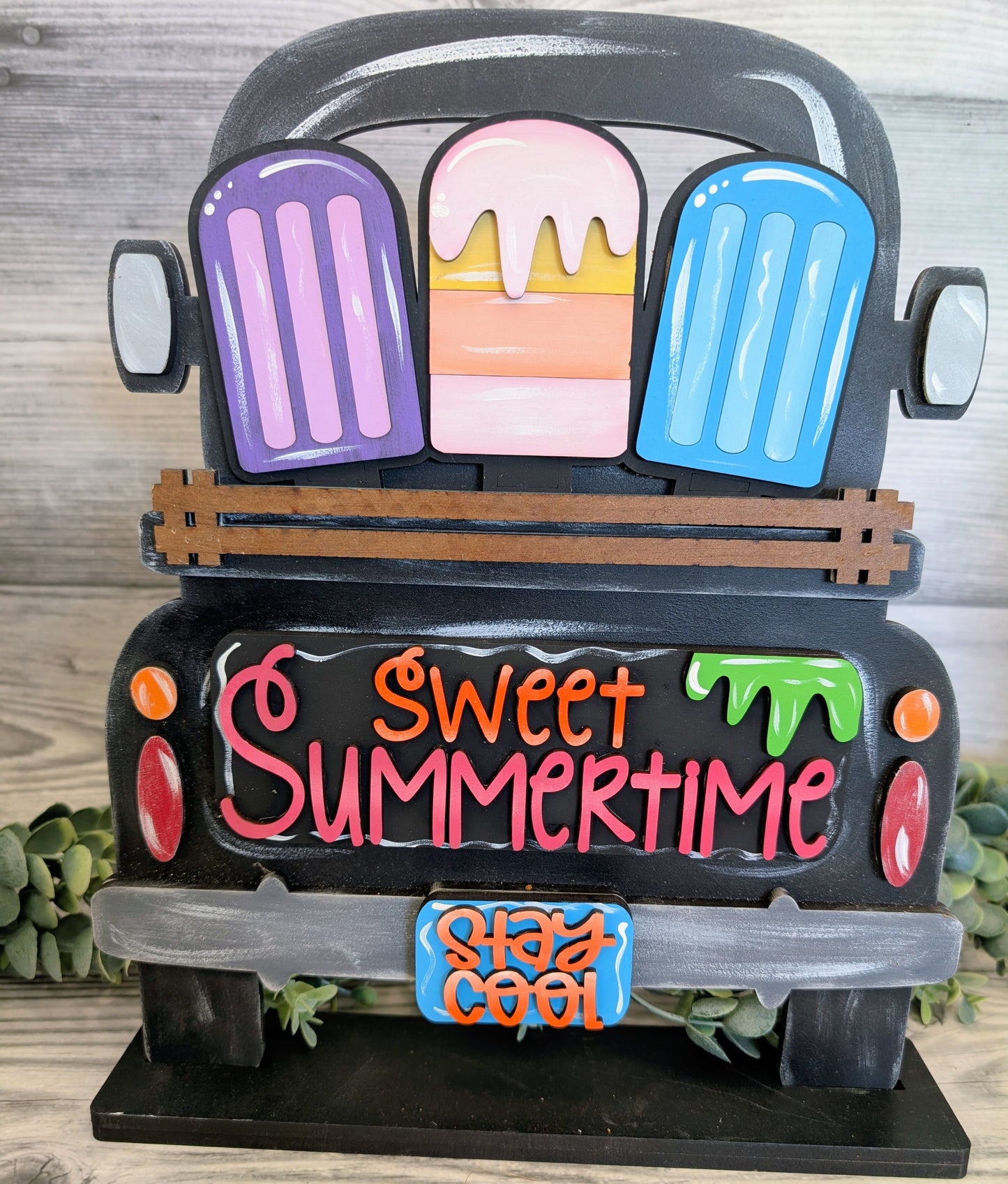 SMALL Summer Popsicle Truck Insert – Fits SMALL Famous Truck, Gnome, and House | Summer Decor