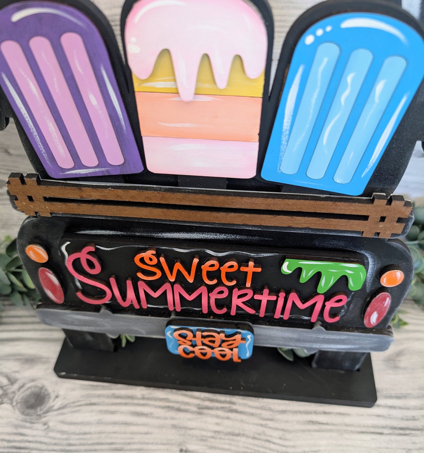 SMALL Summer Popsicle Truck Insert – Fits SMALL Famous Truck, Gnome, and House | Summer Decor