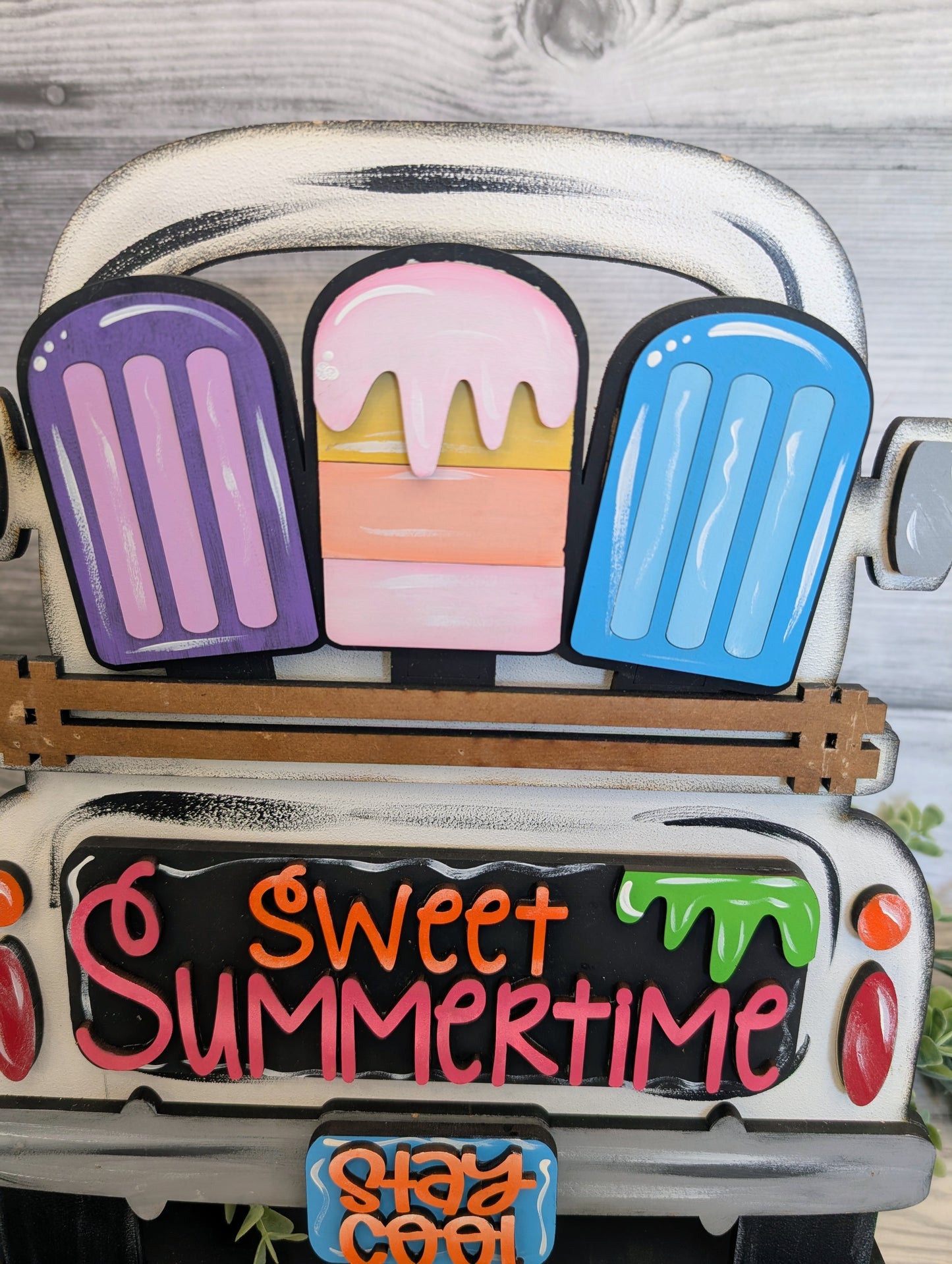 SMALL Summer Popsicle Truck Insert – Fits SMALL Famous Truck, Gnome, and House | Summer Decor