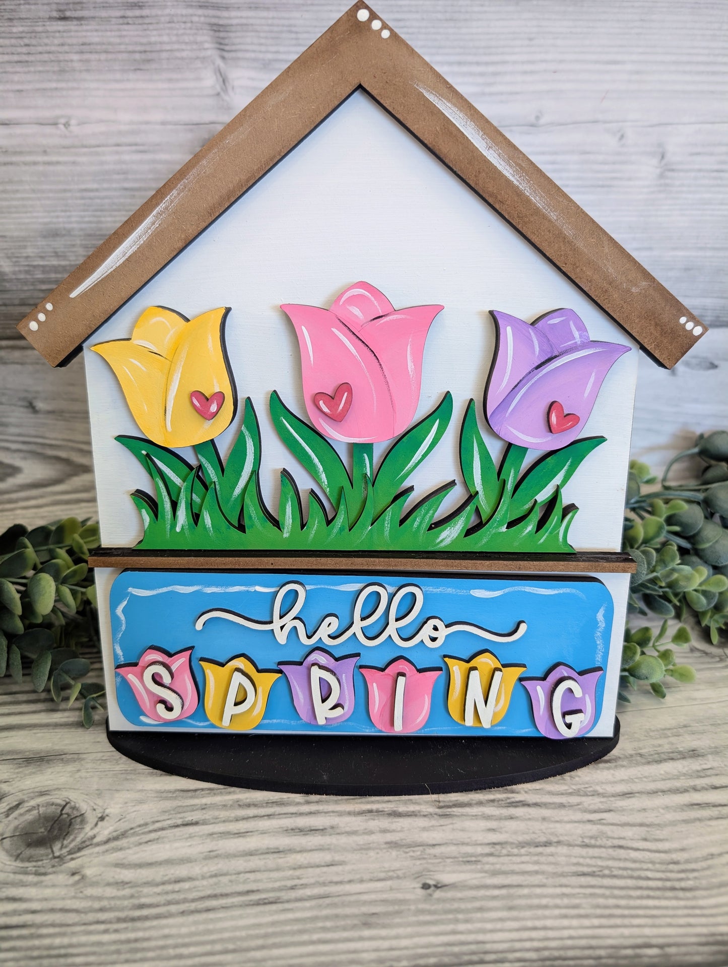 SMALL Spring Tulip Truck Insert – Fits SMALL Famous Truck & Round Door Hangers | Spring Decor