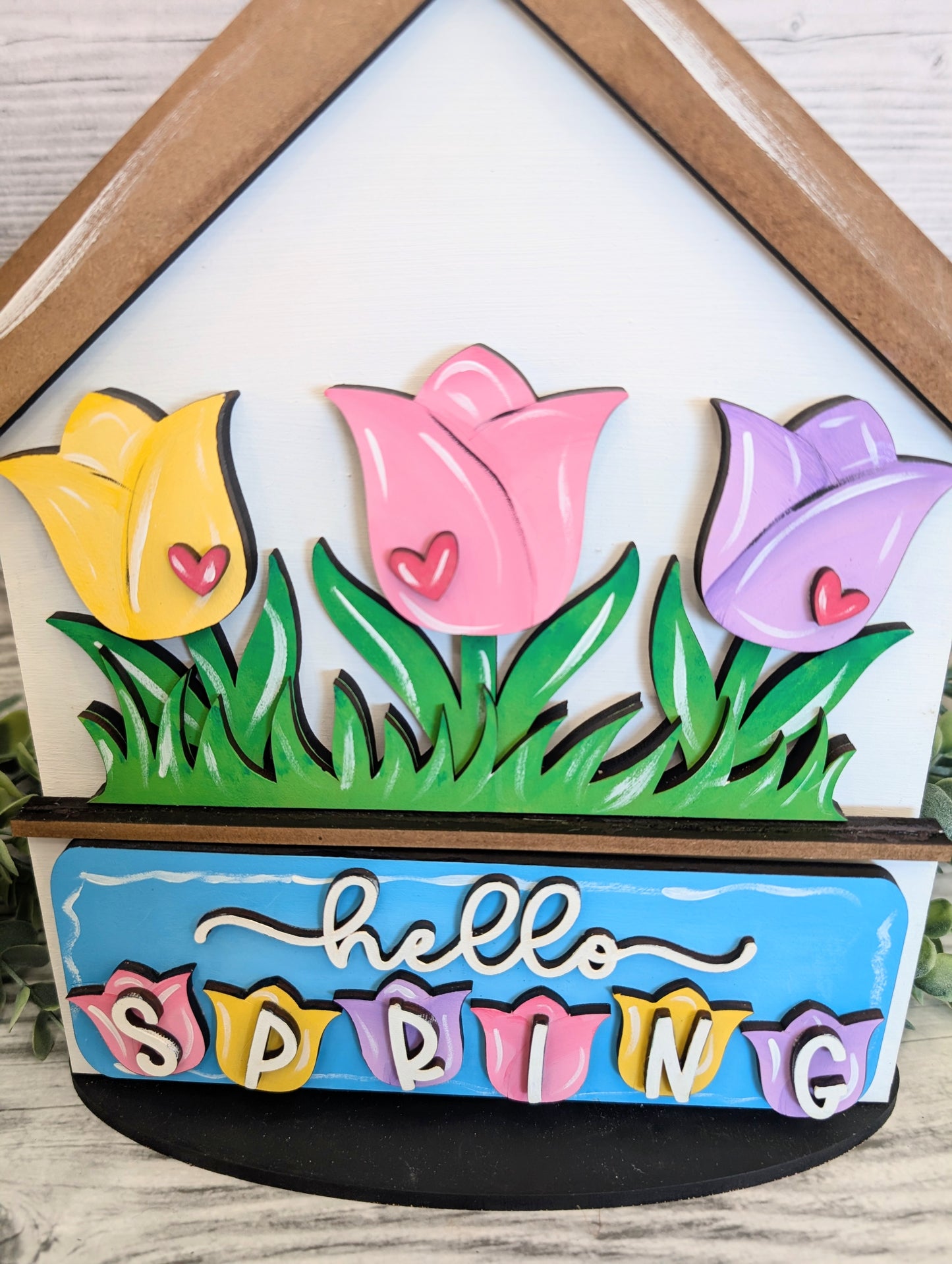 SMALL Spring Tulip Truck Insert – Fits SMALL Famous Truck & Round Door Hangers | Spring Decor