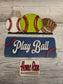SMALL Baseball and Softball Truck Insert - Fits SMALL Famous Truck, Gnome, and House | Sports Decor